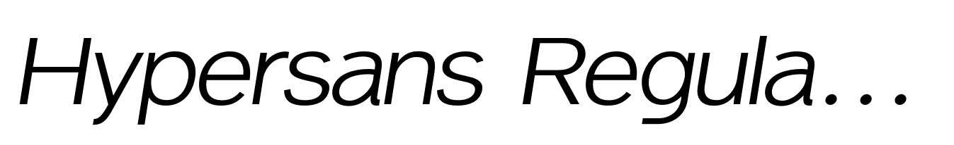 Hypersans Regular Italic